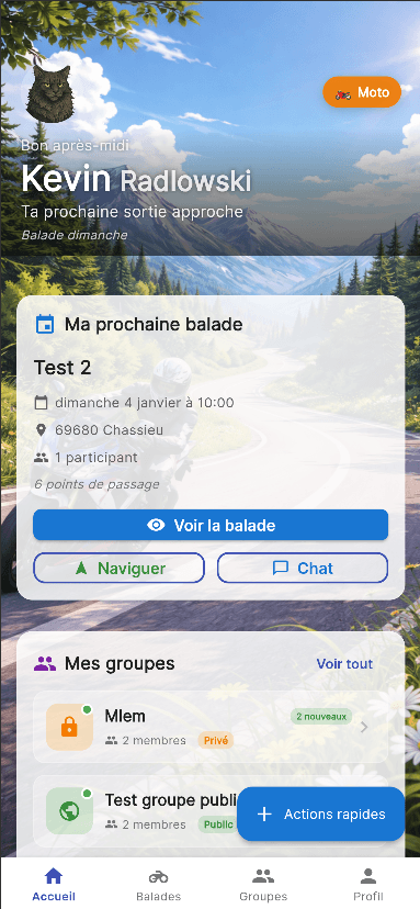 Capture d'écran - Accueil RideTogether